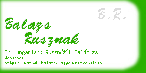 balazs rusznak business card